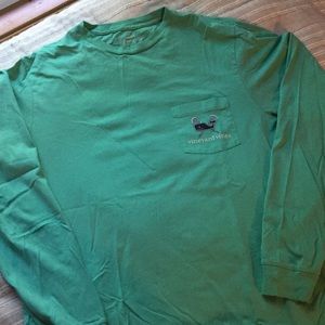 Teal Vineyard Vines Longsleeve BOYS XL = GRLS S/M